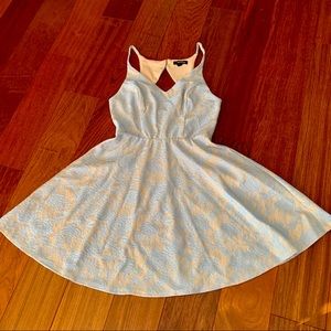 Lace Baby Blue Speechless Mini Dress